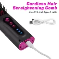 مشط تجعيد وتمليس الشعر لاسلكي 2 في 1 - Image 5