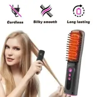 مشط تجعيد وتمليس الشعر لاسلكي 2 في 1 - Image 3