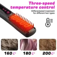 مشط تجعيد وتمليس الشعر لاسلكي 2 في 1 - Image 4